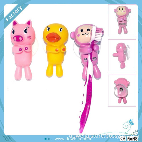 Children bathroom animal silicone toothbrush holder